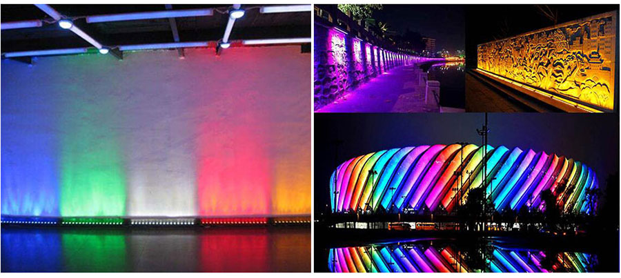 18 포인트 - 제어 LED 벽 씻어 빛 렌더링