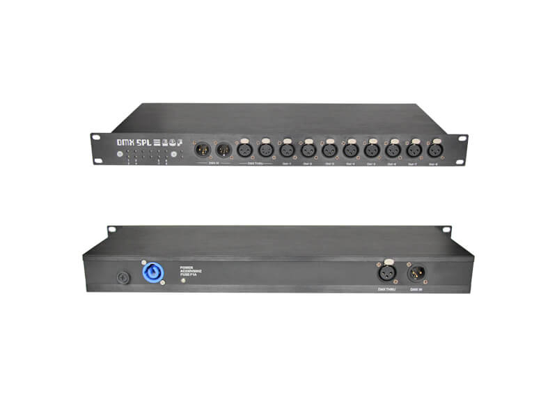 2 DMX 입력 및 8 DMX 출력 DMX 512 분배기