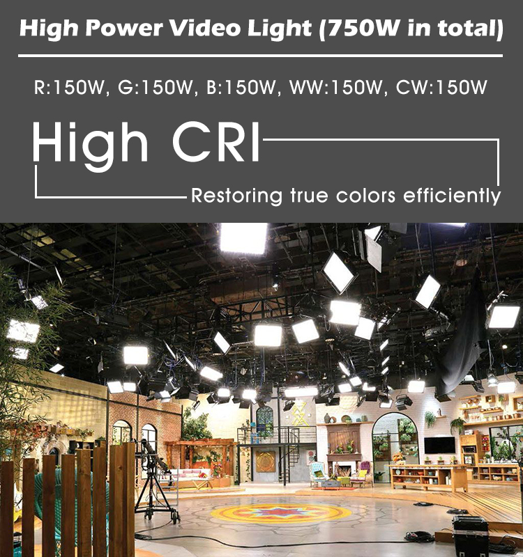 RGB 및 2색 LED 비디오 패널 라이트를 촬영하는 다채로운 비디오